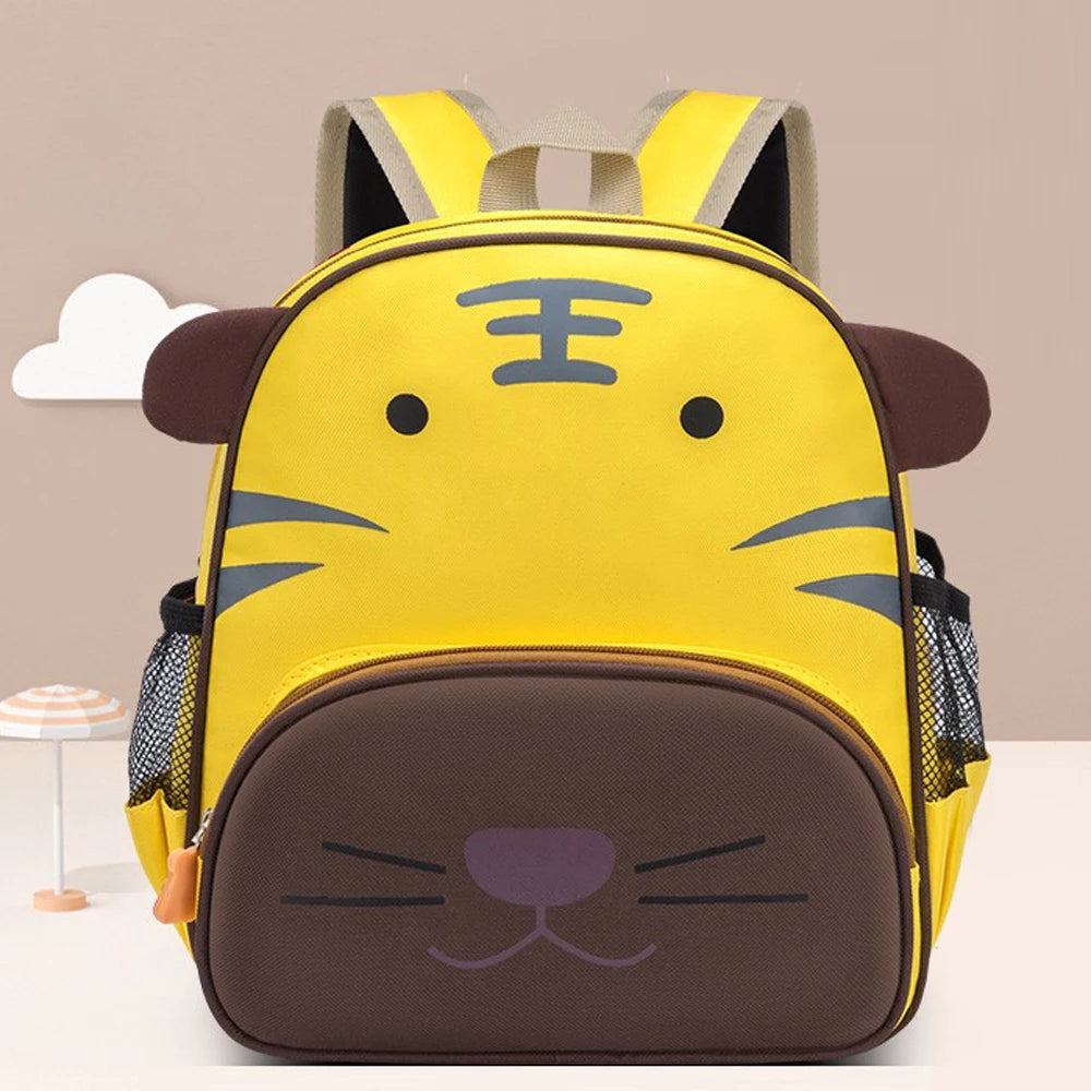 Custom Fashion Cartoon Brand Kid Cute Animal Tiger Anti-lost Toddler Pre School Backpack Harness with Safety Leash