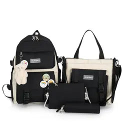 Wholesale Custom 4 in 1 Cheap School Bags Outdoor Travel Waterproof Kids Backpacks Set Casual Sports Backpacks for Girls