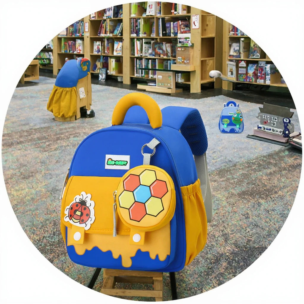 2025 New Design Cartoon Printed Waterproof Kid Backpack Fashionable Polyester Lining Rucksack Zipper Closure for Kindergarten