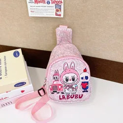 Wholesale Labubu Children's Backpack Mini Chest Plush Toys Bag Crossbody Cartoon Coin Purse Kids Birthday Gift Messenger Bag