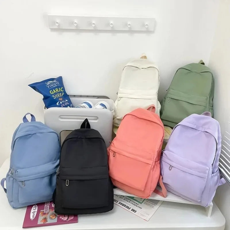 Wholesale Fashion Casual Nylon Laptop Backpacks 15 Years Girls Student Backpack Unisex School Bags with Custom Logo