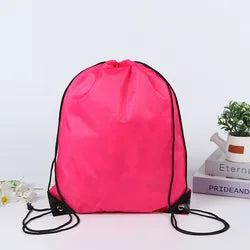 Custom Gym Logos Sublimation Polyester Bags Nylon Beach Sports Lightweight Kids Waterproof Drawstring Backpack