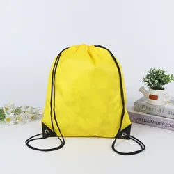 Custom Gym Logos Sublimation Polyester Bags Nylon Beach Sports Lightweight Kids Waterproof Drawstring Backpack