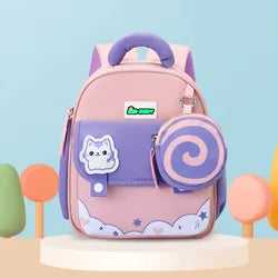 2025 New Design Cartoon Printed Waterproof Kid Backpack Fashionable Polyester Lining Rucksack Zipper Closure for Kindergarten