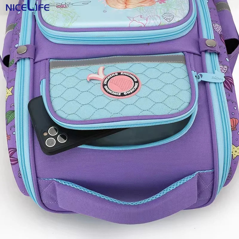 2025 Unisex Waterproof Cartoon 3D Printed PC Shell Rucksack Oxford Nylon Lined Zipper Closure Good Quality Backpack for Kids