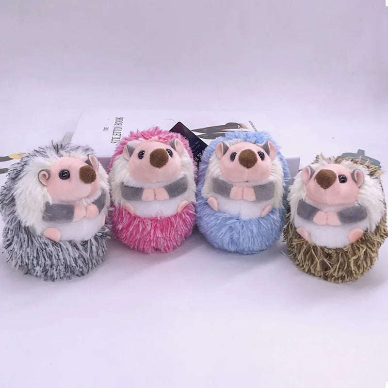 10cm Hedgehog Plush Keychain Stuffed Animal Cute Accessory Backpack Clips Christmas Birthday Gift Toy Plush Kids PomPom Keychain