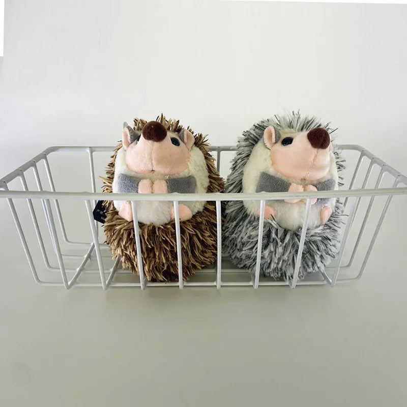 10cm Hedgehog Plush Keychain Stuffed Animal Cute Accessory Backpack Clips Christmas Birthday Gift Toy Plush Kids PomPom Keychain