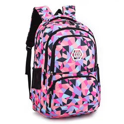 Wholesale Price Large Capacity Schoolbags Manufacturer Supply Geometric Printed Kids Primary School Backpack