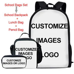 Children School Bags Backpack Teenagers Black Art African Girl Printing Book Bags Kids 3pcs/set Schoolbag Mochila Escolar