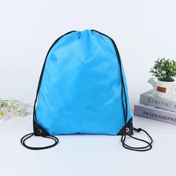 Custom Gym Logos Sublimation Polyester Bags Nylon Beach Sports Lightweight Kids Waterproof Drawstring Backpack