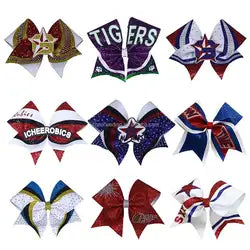 Cheerleading Hair Tailless Bows Maroon Cheer Bows and Backpack Cheerleading Accessories Cheer Bow