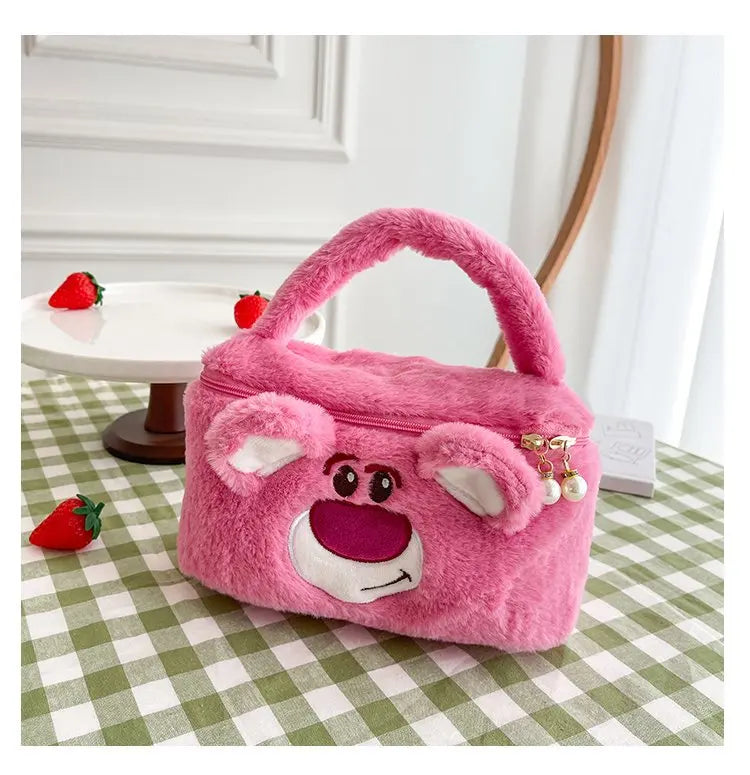 Cartoon Cute Kabi Plush Storage Plush Bag Large Capacity Portable Travel Cosmetic Bag for Boys Girls