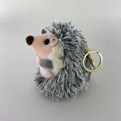 10cm Hedgehog Plush Keychain Stuffed Animal Cute Accessory Backpack Clips Christmas Birthday Gift Toy Plush Kids PomPom Keychain