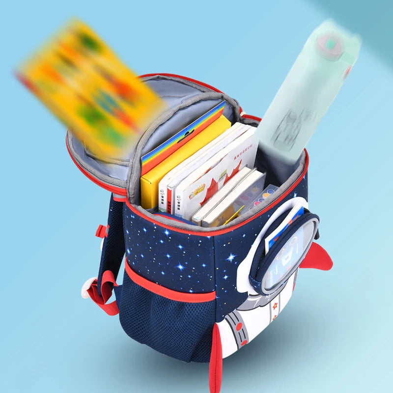 Cool Space Kids Neoprene Backpack Waterproof Fashionable Boys Bucket Bag for Kindergarten Preschool Student Use