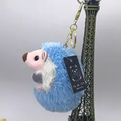 10cm Hedgehog Plush Keychain Stuffed Animal Cute Accessory Backpack Clips Christmas Birthday Gift Toy Plush Kids PomPom Keychain
