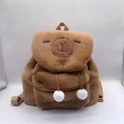 New Cute Kulomi Large Capacity Hello KT Plush Backpack Girls' Soft Cotton Cartoon Embroidered Backpack