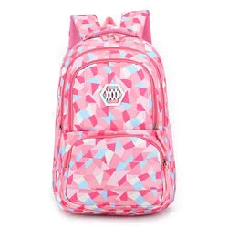 Wholesale Price Large Capacity Schoolbags Manufacturer Supply Geometric Printed Kids Primary School Backpack