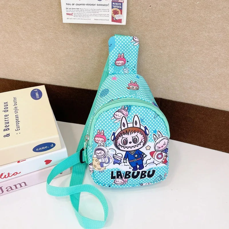 Wholesale Labubu Children's Backpack Mini Chest Plush Toys Bag Crossbody Cartoon Coin Purse Kids Birthday Gift Messenger Bag