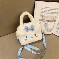 Spongebobs Cartoon Mini Cross Body Plush Backpack Cute Cotton Kuromi KT Cat Soft Portable for Girls