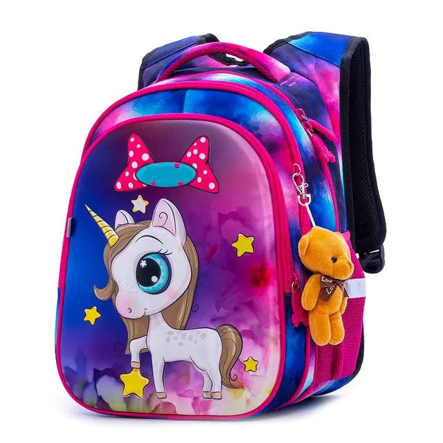 Custom 3D Cartoon Kids School Bag for Boys Pattern Orthopedic Backpack Children School Bags Student Backpack for Kids