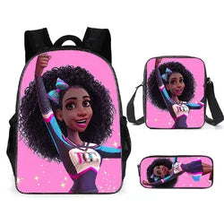 3pcs/set School Bags Kids Black Art African Girl Printing School Bagpack Children Shoulder Book Bags Satchel