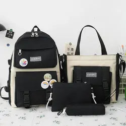 Wholesale Custom 4 in 1 Cheap School Bags Outdoor Travel Waterproof Kids Backpacks Set Casual Sports Backpacks for Girls