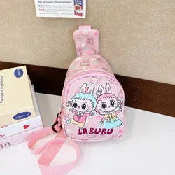 Wholesale Labubu Children's Backpack Mini Chest Plush Toys Bag Crossbody Cartoon Coin Purse Kids Birthday Gift Messenger Bag