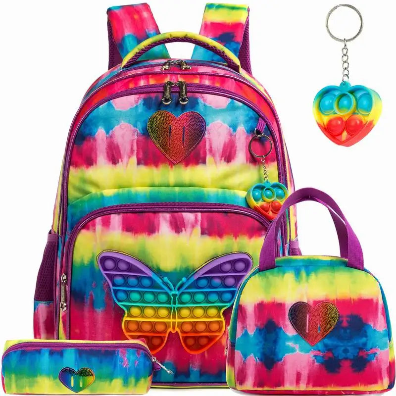 Wholesale Waterproof School Backpack for Girls Kids Bookbag Casual Student Backpack Set Custom Schoolbag
