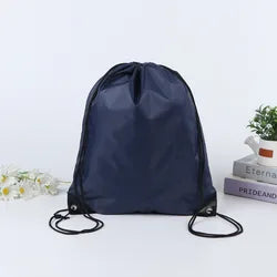 Custom Gym Logos Sublimation Polyester Bags Nylon Beach Sports Lightweight Kids Waterproof Drawstring Backpack