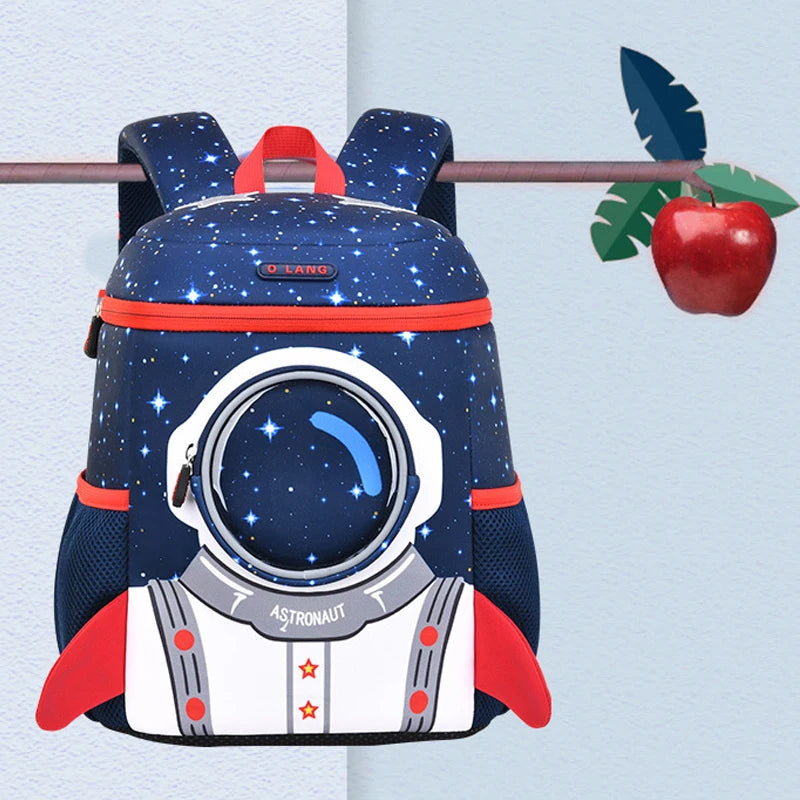 Cool Space Kids Neoprene Backpack Waterproof Fashionable Boys Bucket Bag for Kindergarten Preschool Student Use