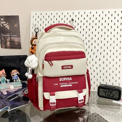 Custom Mini for Pink Pastel Colors Crossbody Backpack for Kids Aged 11 Yrs Women's Traveling Logo Cartoon Set Waterproof Zipper