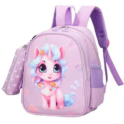 Popular Fashion Waterproof Oxofrd Children School Backpack Girl New Cute Lightweight 3-6 Years Old Cartoon Kindergarten Bag