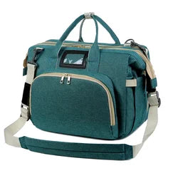 2025 Portable Foldable Large Capacity Crib Mummy Diaper Backpack Multi-Function Newborn Outdoors Travel Bag Zipper Polyester