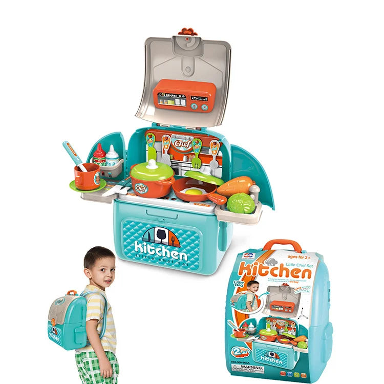 Wholesale Funny Princess Dress up Games Makeup Backpack Set Pretend Play Toy for Kids Girls