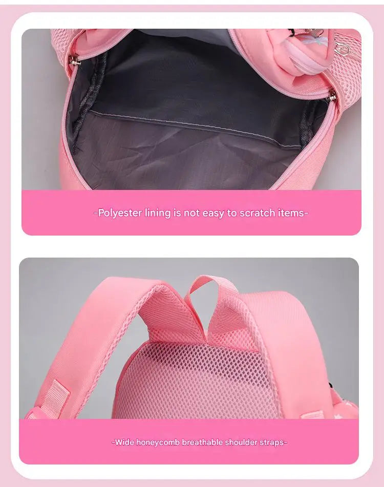 Popular Fashion Waterproof Oxofrd Children School Backpack Girl New Cute Lightweight 3-6 Years Old Cartoon Kindergarten Bag