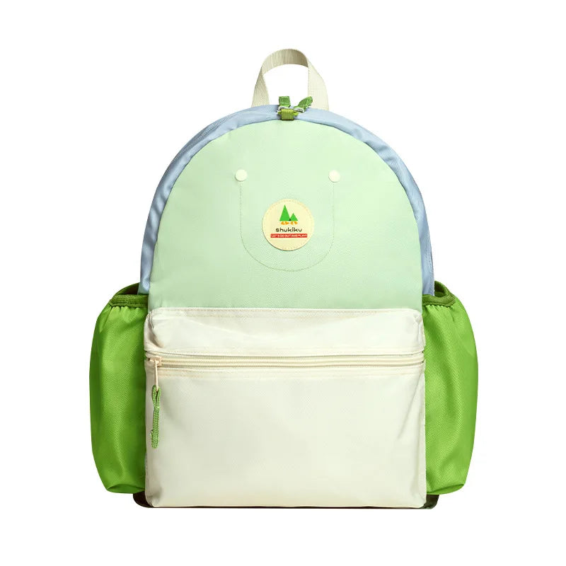 Unisex Kids Anti-Lost Backpack Waterproof Microfiber Leather with Zipper Closure Cartoon Design School Bag for Boys and Girls
