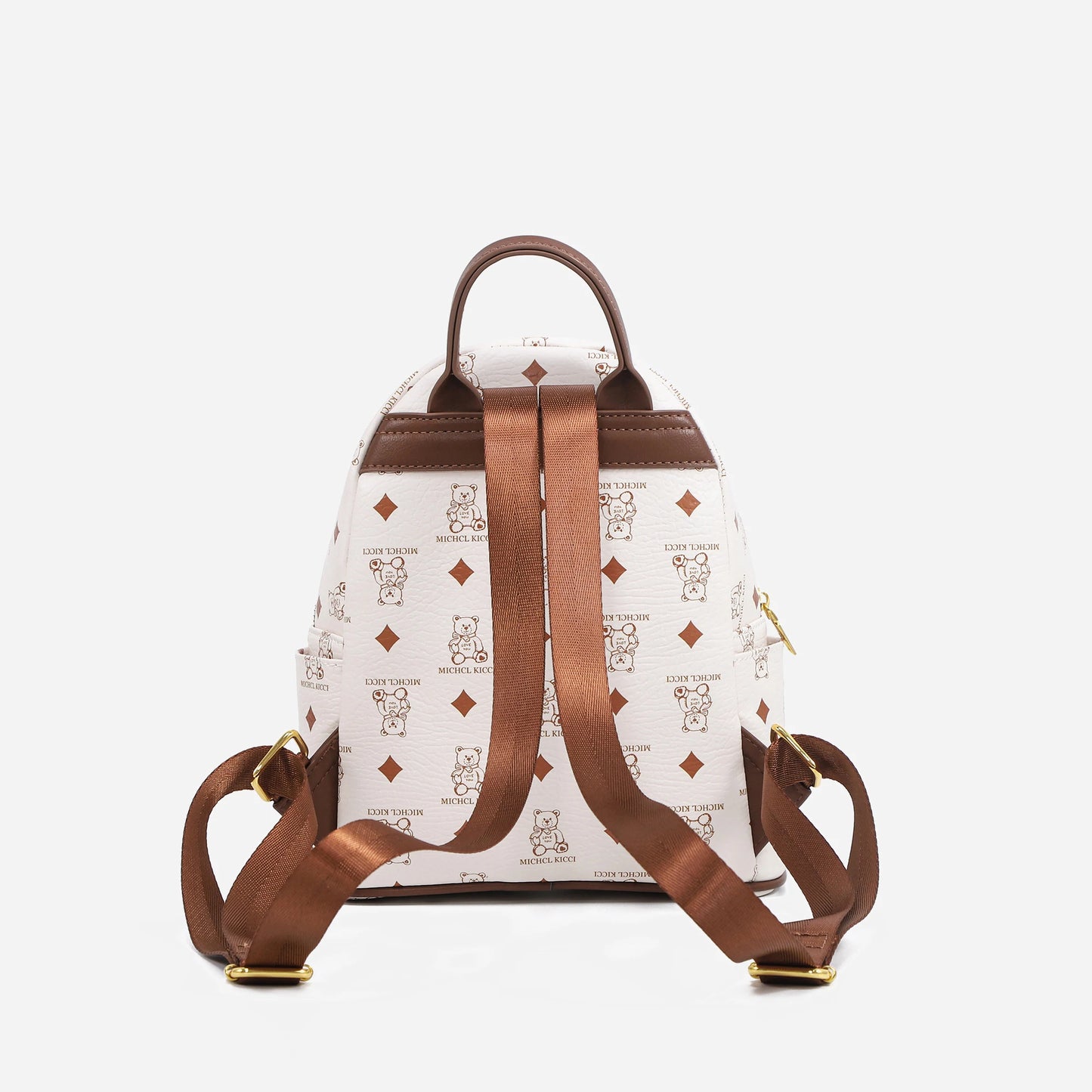 Custom Cartoon Printed Vintage Style Waterproof PU Leather Backpack for Women Kids for School Travel Mochila Student Backpack