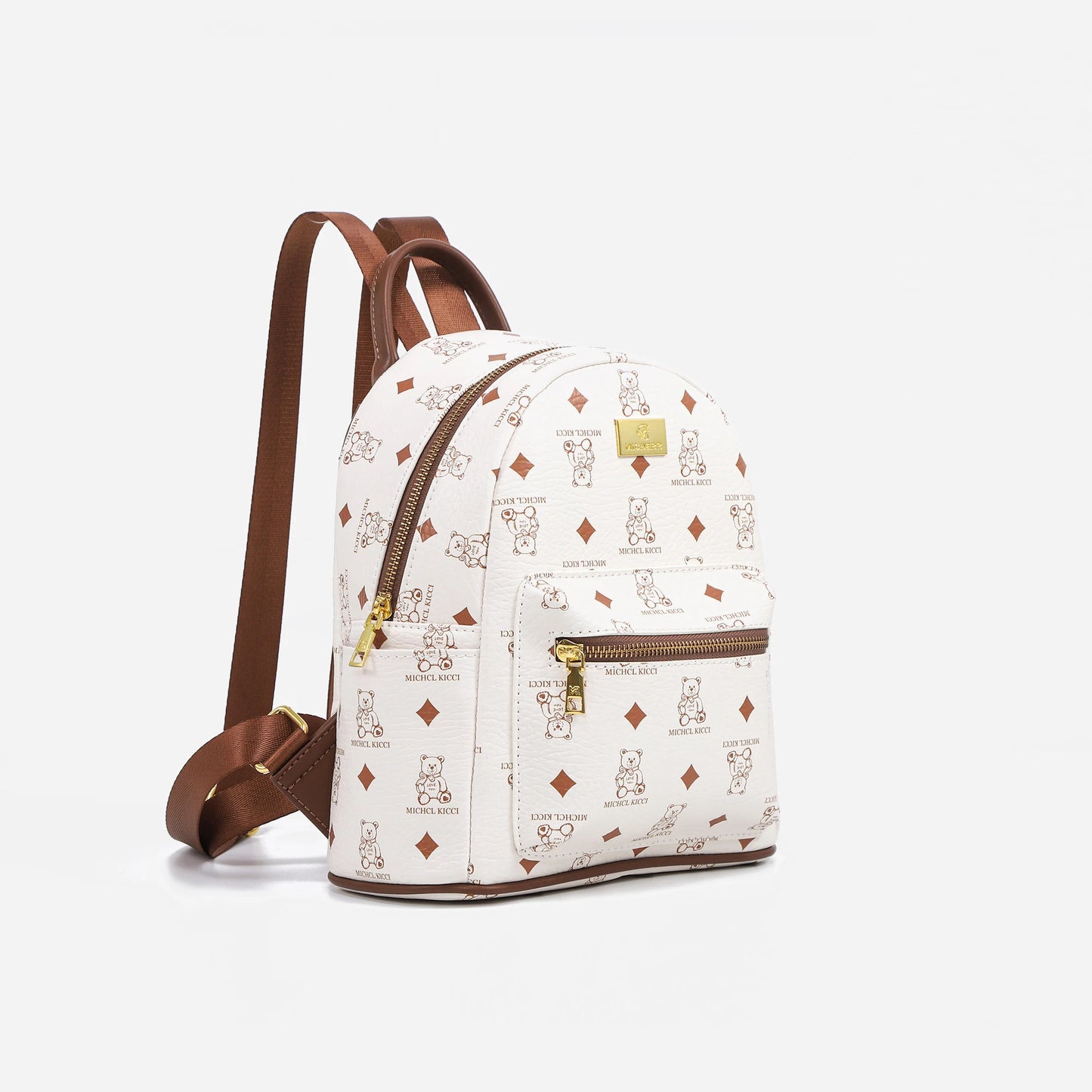 Custom Cartoon Printed Vintage Style Waterproof PU Leather Backpack for Women Kids for School Travel Mochila Student Backpack