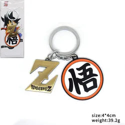 4 Style New DBZ Metal Keychain Anime Logo Goku Seven Star Ball Pendant Metal Alloy Keychains Backpack Keychain for Kids Gift