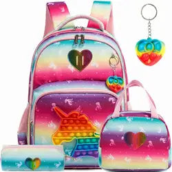 Wholesale Waterproof School Backpack for Girls Kids Bookbag Casual Student Backpack Set Custom Schoolbag