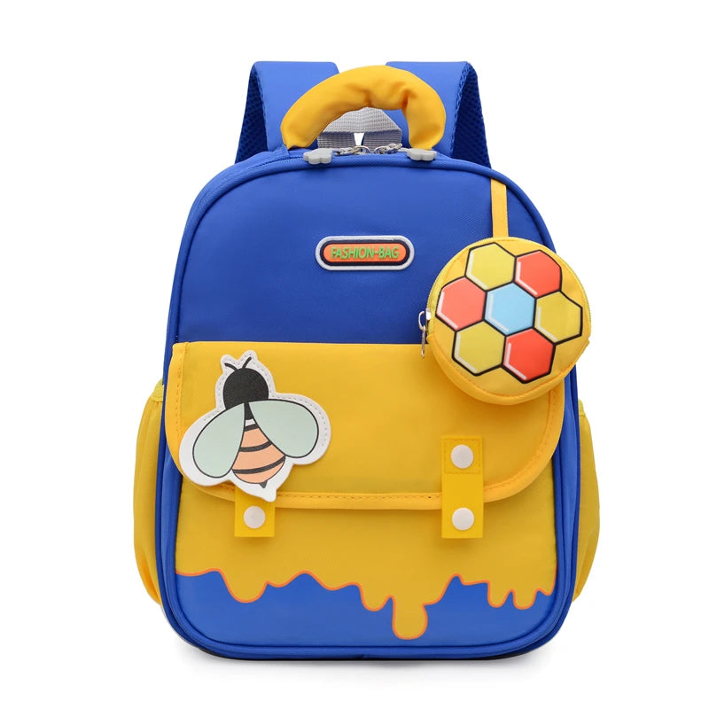 2025 New Design Cartoon Printed Waterproof Kid Backpack Fashionable Polyester Lining Rucksack Zipper Closure for Kindergarten