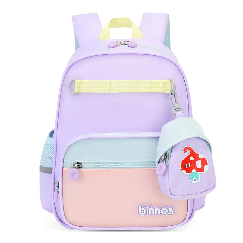 2025 Lovely Unisex Zipper Schoolbags Waterproof Fashion School Kids Backpack Polyester Lining Cartoon Design Kid Bag Charms