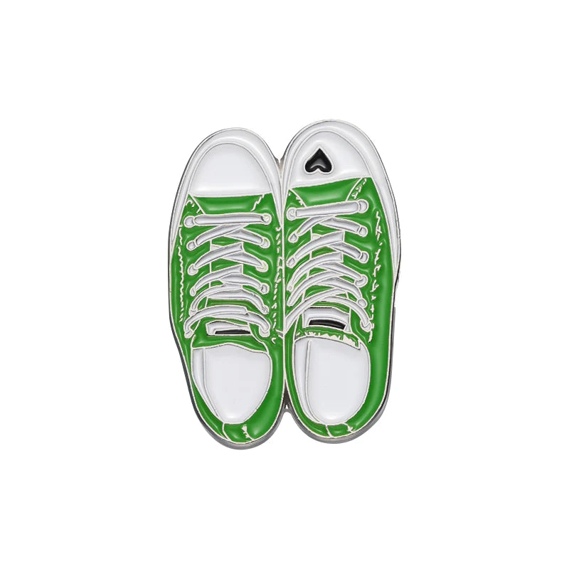 Canvas Shoe Enamel Pins Creativity Funny Cartoon Lapel Badge Brooches Clothes Backpack Jewelry Accessories Gift for Kids Friends