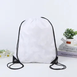 Custom Gym Logos Sublimation Polyester Bags Nylon Beach Sports Lightweight Kids Waterproof Drawstring Backpack