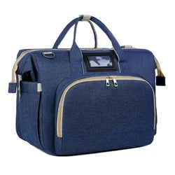 2025 Portable Foldable Large Capacity Crib Mummy Diaper Backpack Multi-Function Newborn Outdoors Travel Bag Zipper Polyester