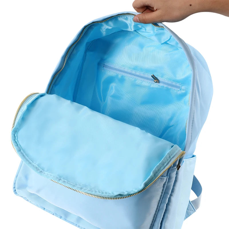 High Quality Student Bagpack 0.8mm Thickness Nylon Fabric Large Capacity Waterproof Nylon School Bags Kids Backpack School