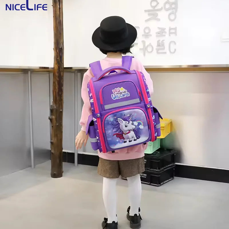 2025 Unisex Waterproof Cartoon 3D Printed PC Shell Rucksack Oxford Nylon Lined Zipper Closure Good Quality Backpack for Kids