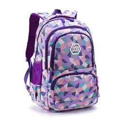 Wholesale Price Large Capacity Schoolbags Manufacturer Supply Geometric Printed Kids Primary School Backpack