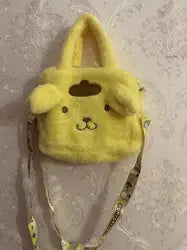 Spongebobs Cartoon Mini Cross Body Plush Backpack Cute Cotton Kuromi KT Cat Soft Portable for Girls