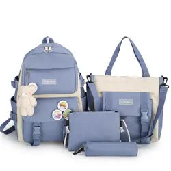 Wholesale Custom 4 in 1 Cheap School Bags Outdoor Travel Waterproof Kids Backpacks Set Casual Sports Backpacks for Girls